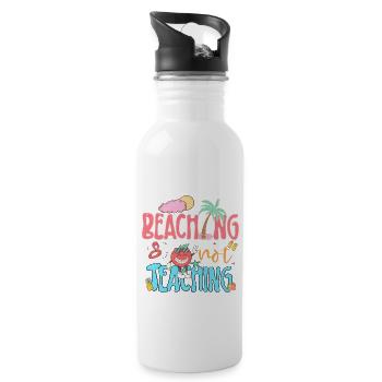 Beaching not teaching - 20 oz Water Bottle - white - Right