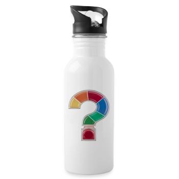 Question Mark - 20 oz Water Bottle - white - Right