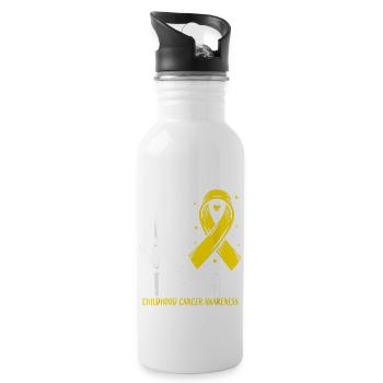 Childhood Cancer Awareness 2024 Childhood Cancer - 20 oz Water Bottle - white - Right