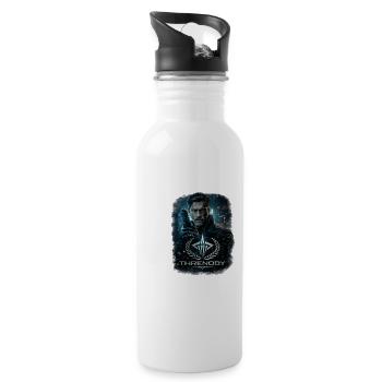 Threnody Noir Cyberpunk Hero Tee - 20 oz Water Bottle - white - Right
