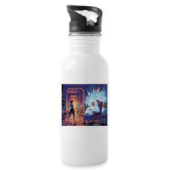 Cosmic Cozy Chaos at Grandma's - 20 oz Water Bottle - white - Right