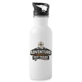 Adventure Awaits Out There - 20 oz Water Bottle - white - Right