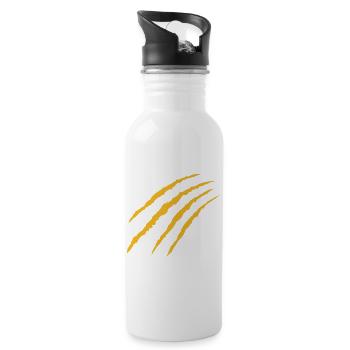 Cat Claw Marks (Bright Gold) - 20 oz Water Bottle - white - Right