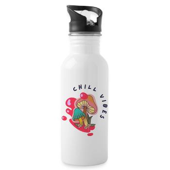 CHILL VIBES - 20 oz Water Bottle - white - Right