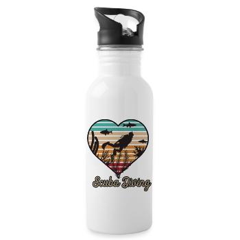 Scuba Diving Vintage - 20 oz Water Bottle - white - Right