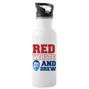 Fourth Of July Red White And Drew - 20 oz Water Bottle - white - Right