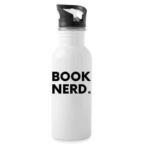 Book Nerd in Black - 20 oz Water Bottle