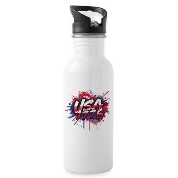 USA 1776 Graffiti Splash - 20 oz Water Bottle - white - Right