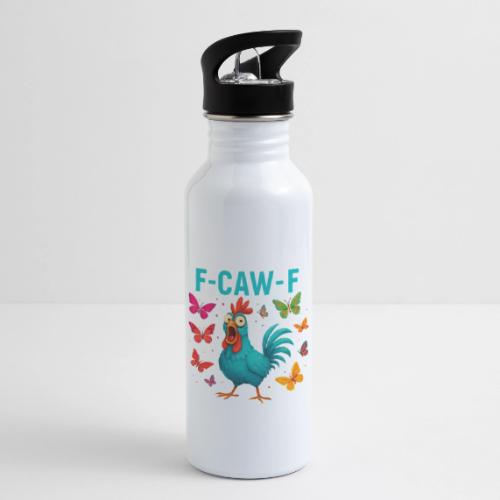Funny Screaming Chicken “F-Caw-F” - 20 oz Water Bottle