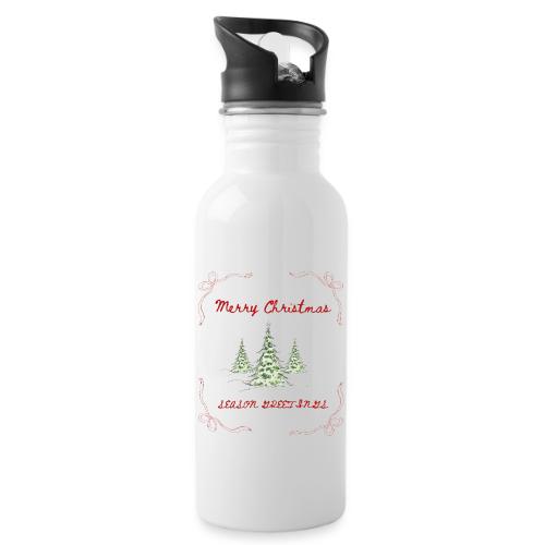 Beautiful Green Christmas Tree Graphic - 20 oz Water Bottle