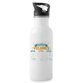 Funny Mathematics Science Maths Speak Volumes - 20 oz Water Bottle - white - Right