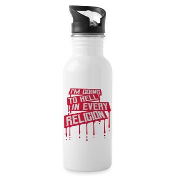 im going to hell - 20 oz Water Bottle - white - Right