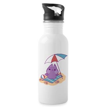 Beach Bat - 20 oz Water Bottle - white - Right