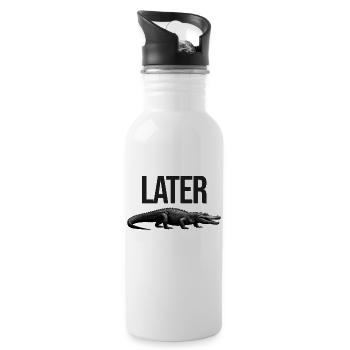 See ya LATER ALLIGATOR - ApriNoeScor - 20 oz Water Bottle - white - Right
