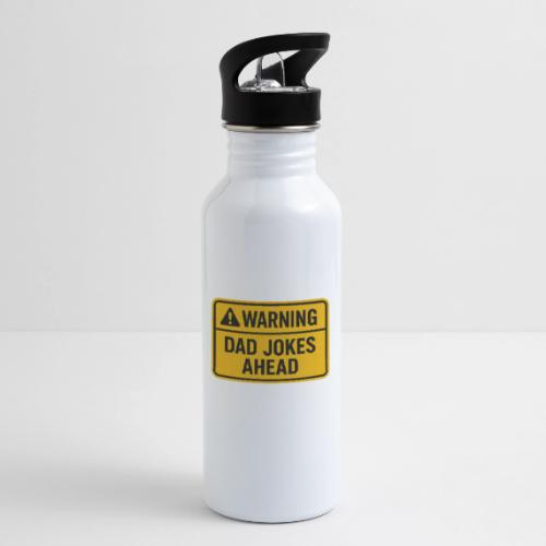 Fathers Day Gift Warning Dad Jokes Ahead T-Shirt - 20 oz Water Bottle