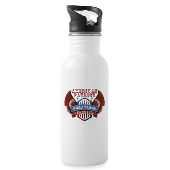 American Patriot Red White Blue Patriotic Apparel  - 20 oz Water Bottle - white - Right