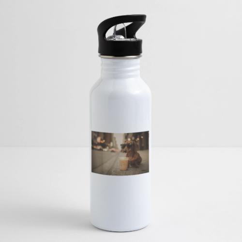 Funny Dachshund Iced Coffee Lover Tee - 20 oz Water Bottle