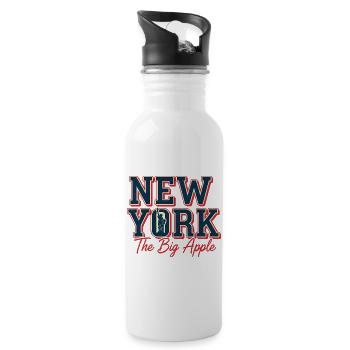 New York The Big Apple - Vintage Retro - 20 oz Water Bottle - white - Right