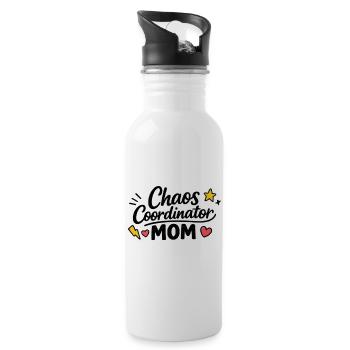 Chaos Coordinator Mom - 20 oz Water Bottle - white - Right