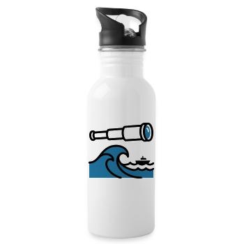 Telescope Waves Ocean Explorer - 20 oz Water Bottle - white - Right