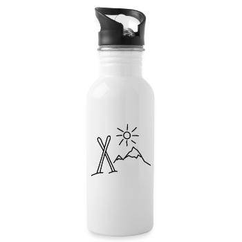 Skiing Design for Winter Sports and Ski Fans - 20 oz Water Bottle - white - Right
