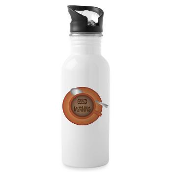 Good morning - 20 oz Water Bottle - white - Right