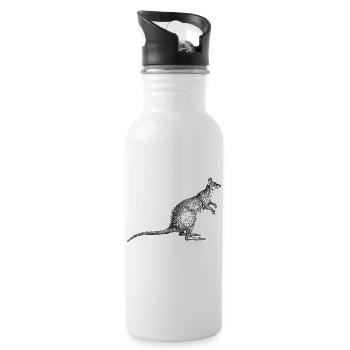 Kangaroo T-shirt - 20 oz Water Bottle - white - Right