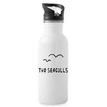 Two seagulls - 20 oz Water Bottle - white - Right