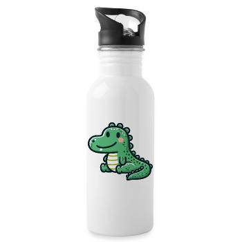 Swamp Explorer Alligator - 20 oz Water Bottle - white - Right