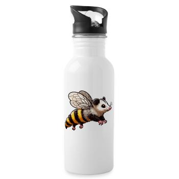 Bumble Opossum - 20 oz Water Bottle - white - Right
