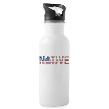 Michigan Native shirt American - 20 oz Water Bottle - white - Right