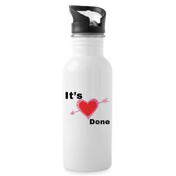 It’s Done Heart Arrow Design - 20 oz Water Bottle - white - Right
