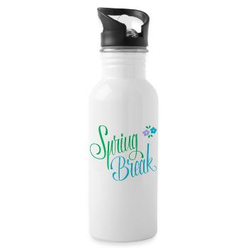 Spring Break Vacation Floral Shirt - 20 oz Water Bottle - white - Right