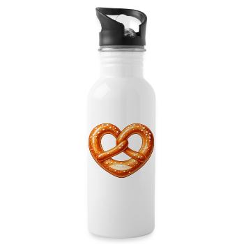 Pretzel Heart Baking Baker Design - 20 oz Water Bottle - white - Right