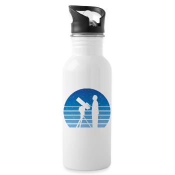 Astronomer Telescope Retro Vintage Stargazing - 20 oz Water Bottle - white - Right