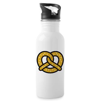 Pretzel Bavaria Munich German Beer Garden - 20 oz Water Bottle - white - Right