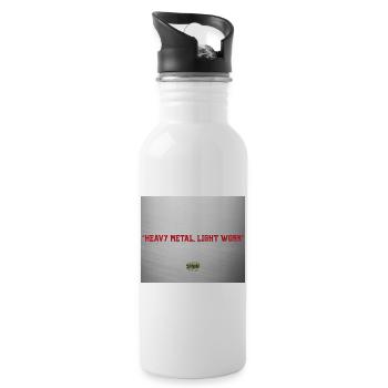 Heavy Metal Light Work Metal Graphic - 20 oz Water Bottle - white - Right