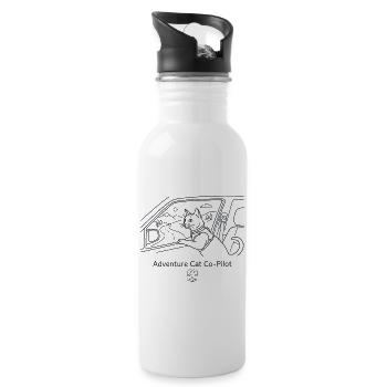 Adventure Cat Co-Pilot - 20 oz Water Bottle - white - Right