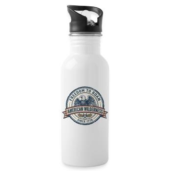 Freedom to Roam American Wilderness - 20 oz Water Bottle - white - Right