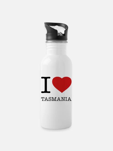 I LOVE TASMANIA - 20 oz Water Bottle - white