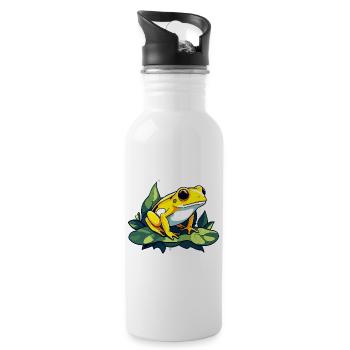 Golden Poison Frog Illustration - 20 oz Water Bottle - white - Right