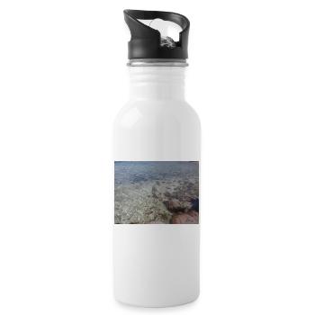 The pure water of the Blue Hole, Egypt - 20 oz Water Bottle - white - Right
