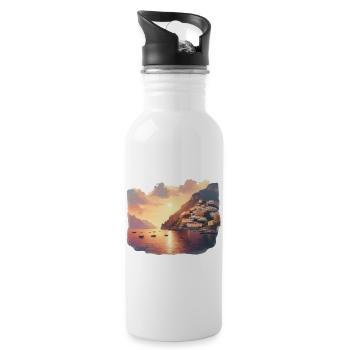 Sunset Serenity at the Amalfi Coast - 20 oz Water Bottle - white - Right