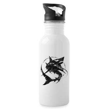 Sick Shadow Shark - 20 oz Water Bottle - white - Right