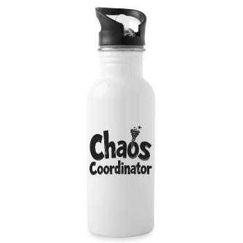 Chaos Coordinator - Funny saying - 20 oz Water Bottle - white - Right