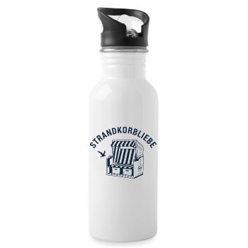 Beach Chair Love Baltic Sea North Sea - 20 oz Water Bottle - white - Right