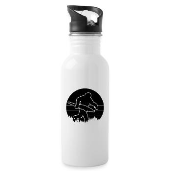 Bigfoot Carrying Alligator - 20 oz Water Bottle - white - Right