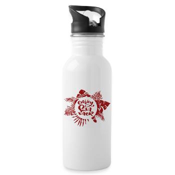 Enjoy Summer Tropical Red Leaves - 20 oz Water Bottle - white - Right