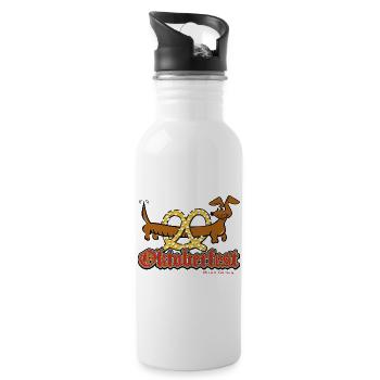 Oktoberfest Dachshund Parade - 20 oz Water Bottle - white - Right