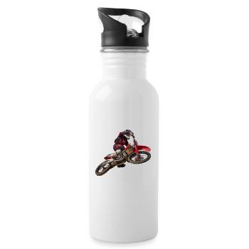 Motocross - 20 oz Water Bottle - white - Right